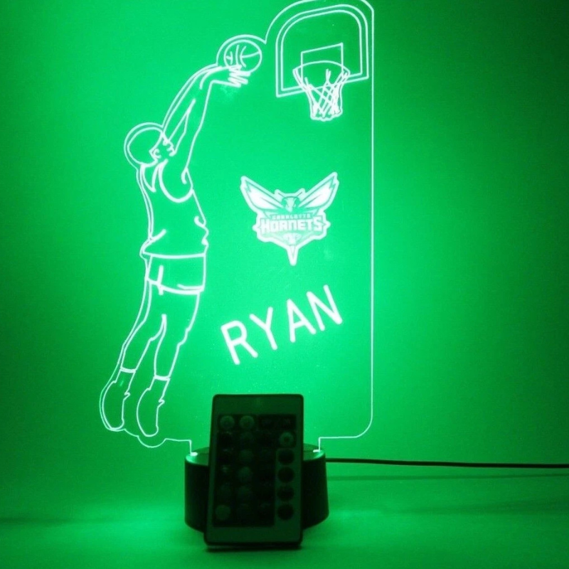 Charlotte Hornets NBA Basketball Player Fan Light Up Lamp 