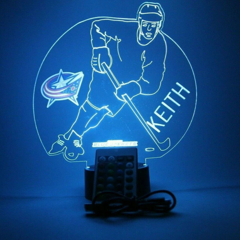 Columbus Blue Jackets NHL Hockey Player Sports Light Lamp 