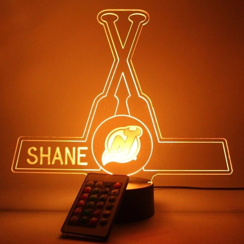 New Jersey Devils NHL Hockey Sports Light Up Lamp