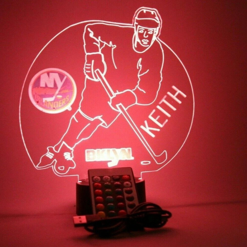 New York Islanders NHL NY Hockey Player Fan Light Up Lamp
