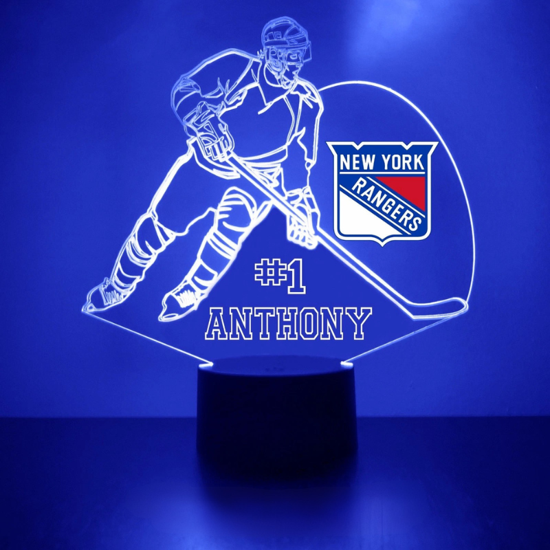 Personalized New York Rangers Night Light Lamp