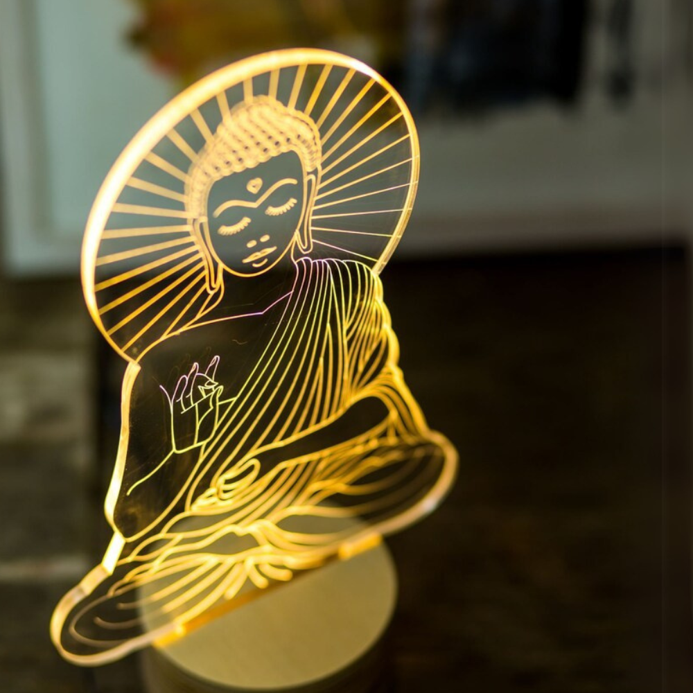 Buddha Themed Illusion LED Lamp-3D Optical Lamp