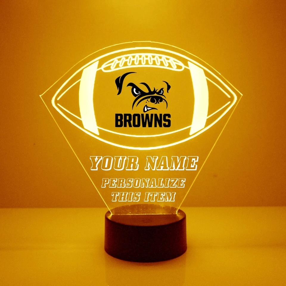 Cleveland Browns, Night Light, FootballLED Sports Fan Lamp,Personalized FREE