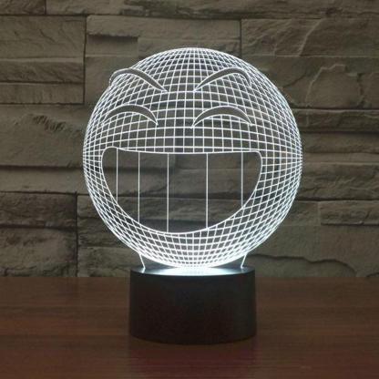 Smile Face Emoji 3D Optical Illusion Lamp - 3D Optical Lamp