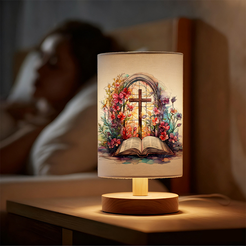 A Modern USB powered Linen Lamp with a Unique Design and Exquisite Pattern