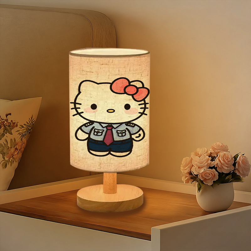 USB powered Linen Table Lamp with Creative Patterns
