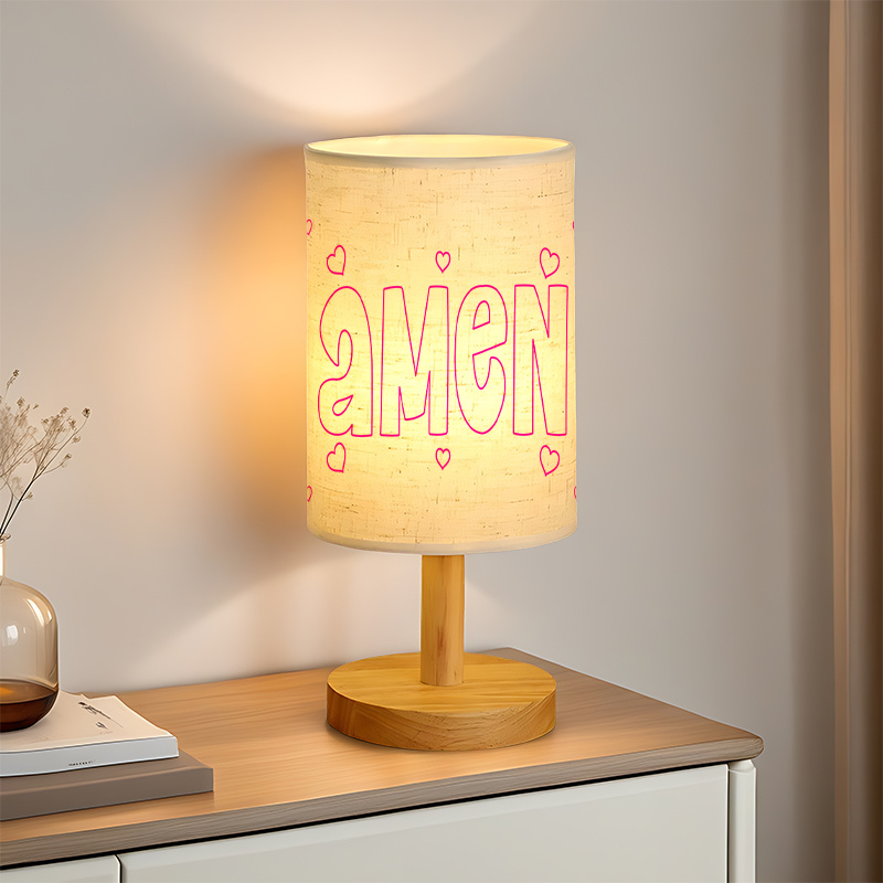 Modern USB-Powered Linen Lamp with Unique Patterns
