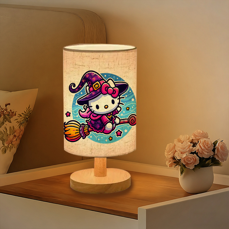 A modern USB-powered linen lamp with a creative design with patterns