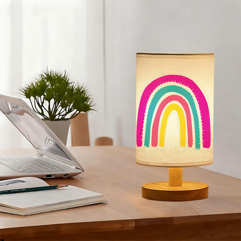 Table Lamp With Rainbow Arch Design 