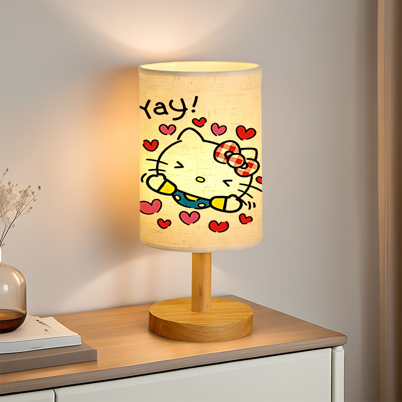 A modern Sanrio USB-powered linen lamp with a creative design