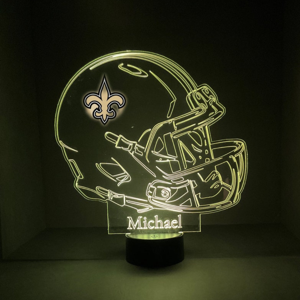 New Orleans Saints Night Personalized LED Lamp