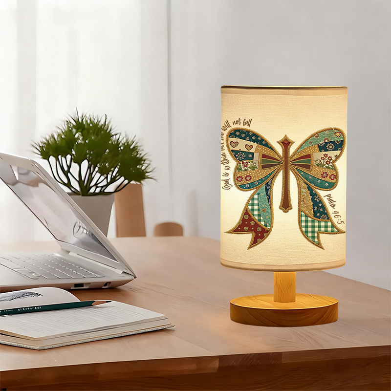 A Modern USB-powered Linen Lamp with a Unique Design and Exquisite Patterns