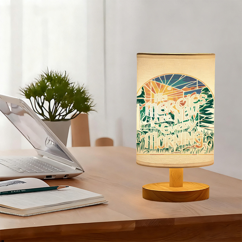 A Modern USB-powered Linen Lamp with a Unique Design and Exquisite Patterns