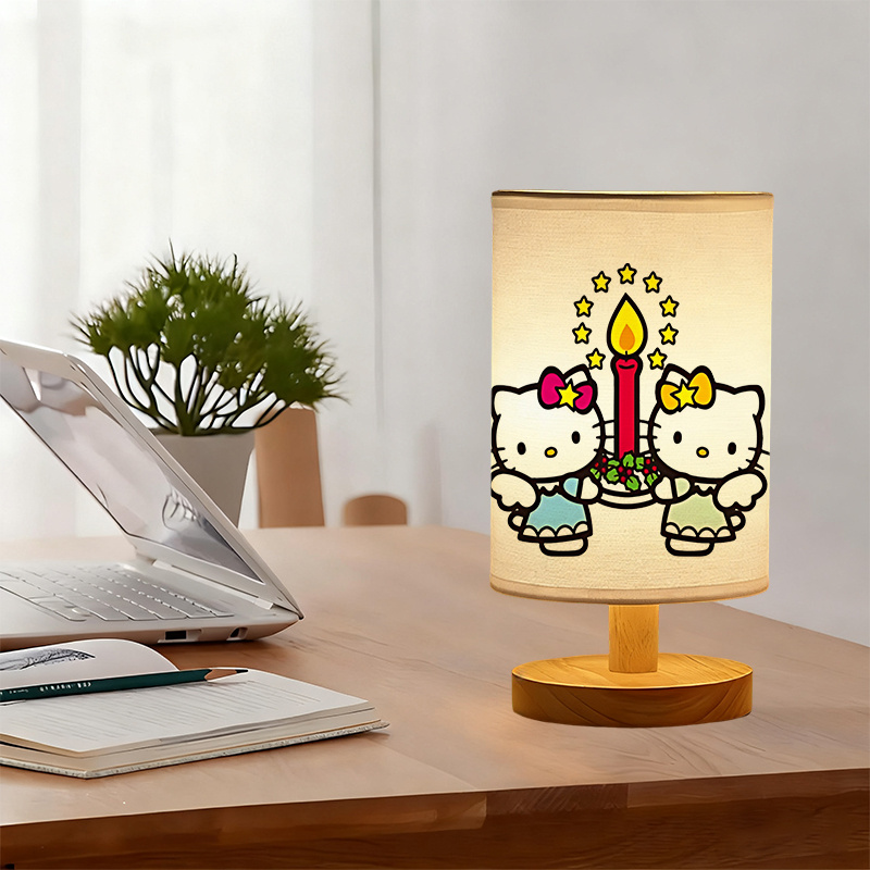 A modern Sanrio USB-powered linen lamp with a creative design