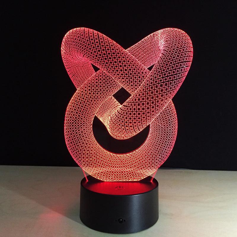 Love Knot 3D Optical Illusion Lamp - 3D Optical Lamp