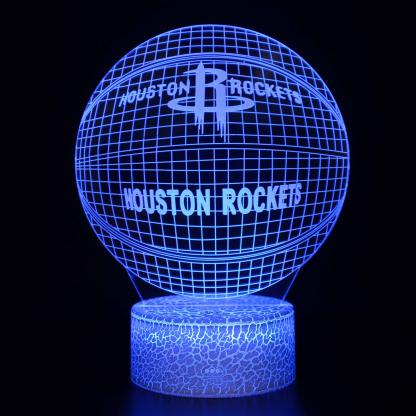 Rockets Basketball LED Lamp-3D Optical Lamp
