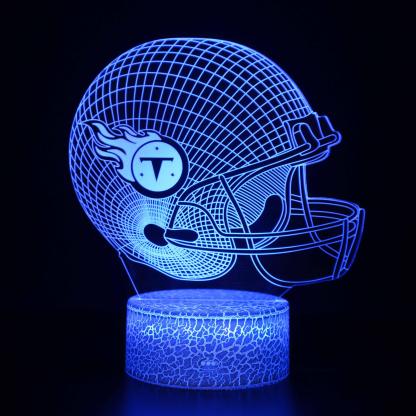 Tennessee Titans Football Helmet 3D Optical Illusion Lamp - 3D Optical Lamp