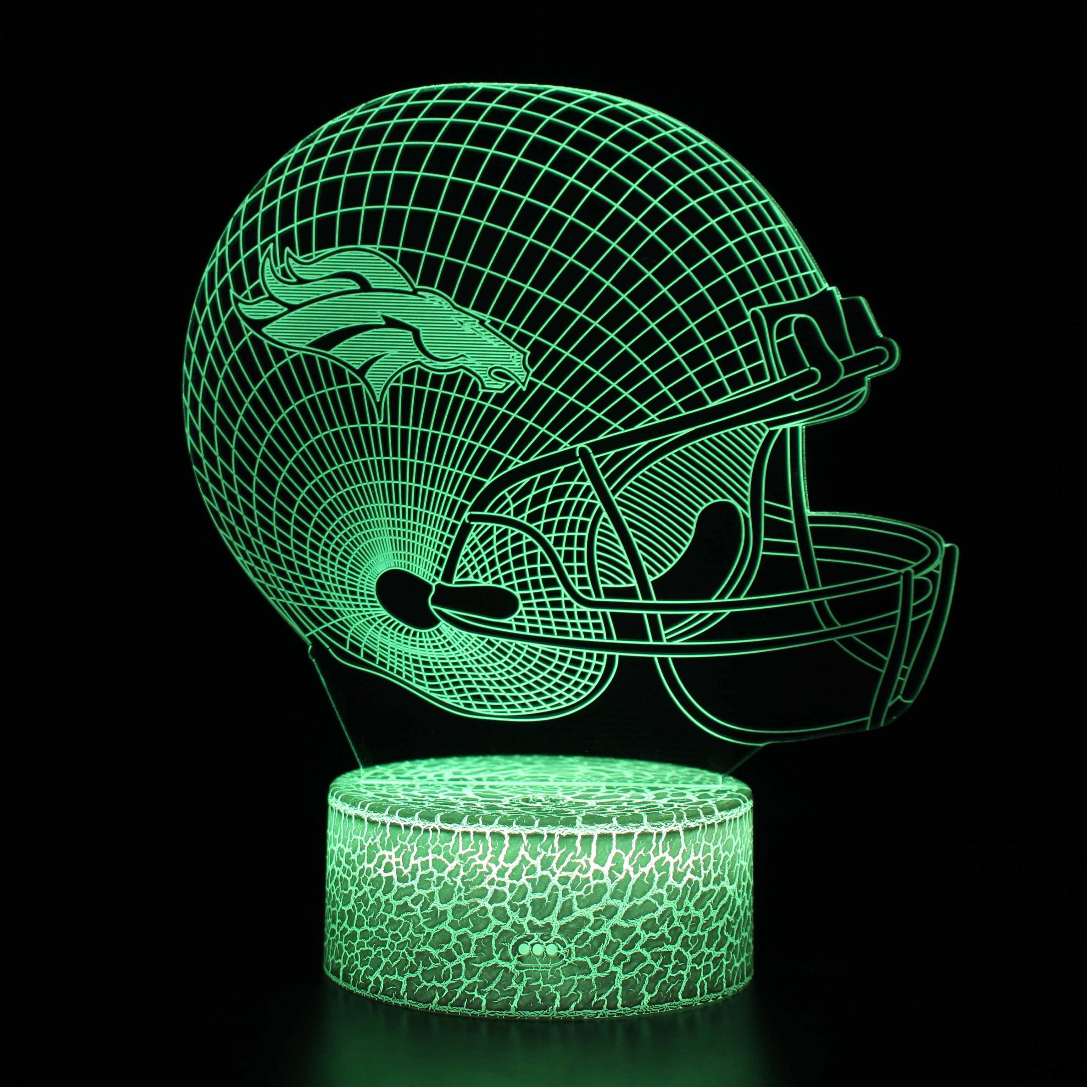 3D Broncos Helmet Lamp-3D Optical Lamp