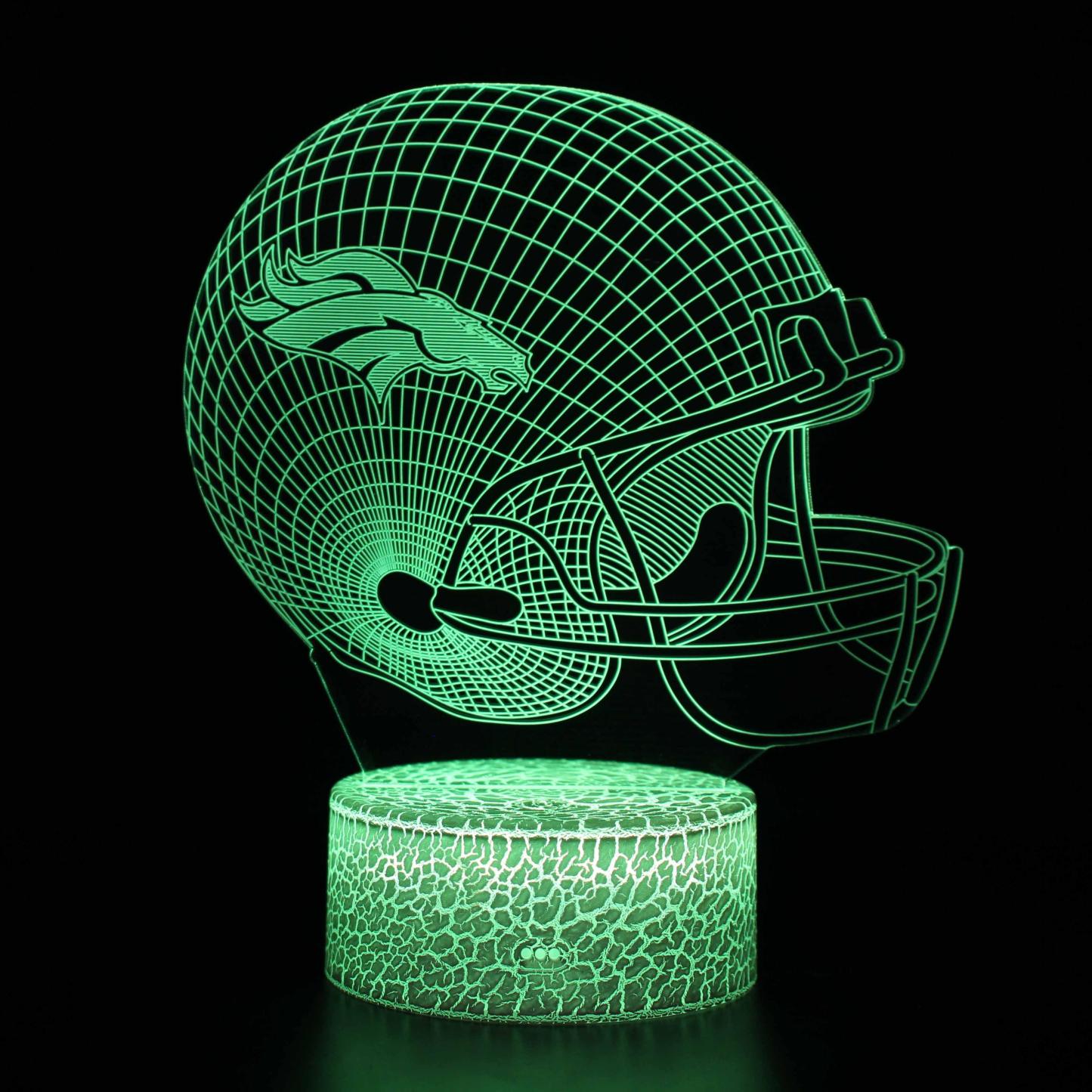 3D Broncos Helmet Lamp-3D Optical Lamp