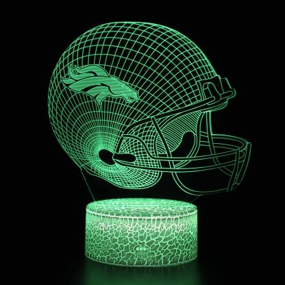 3D Broncos Helmet Lamp-3D Optical Lamp