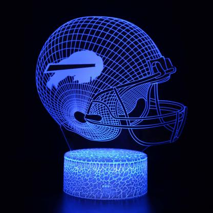 Buffalo Bills Football Helmet 3D Optical Illusion Lamp - 3D Optical Lamp