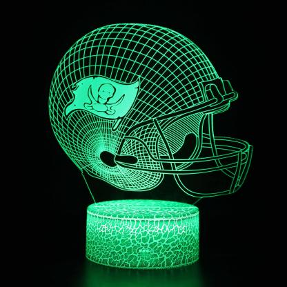Tampa Bay Buccaneers Football Helmet 3D Optical Illusion Lamp - 3D Optical Lamp