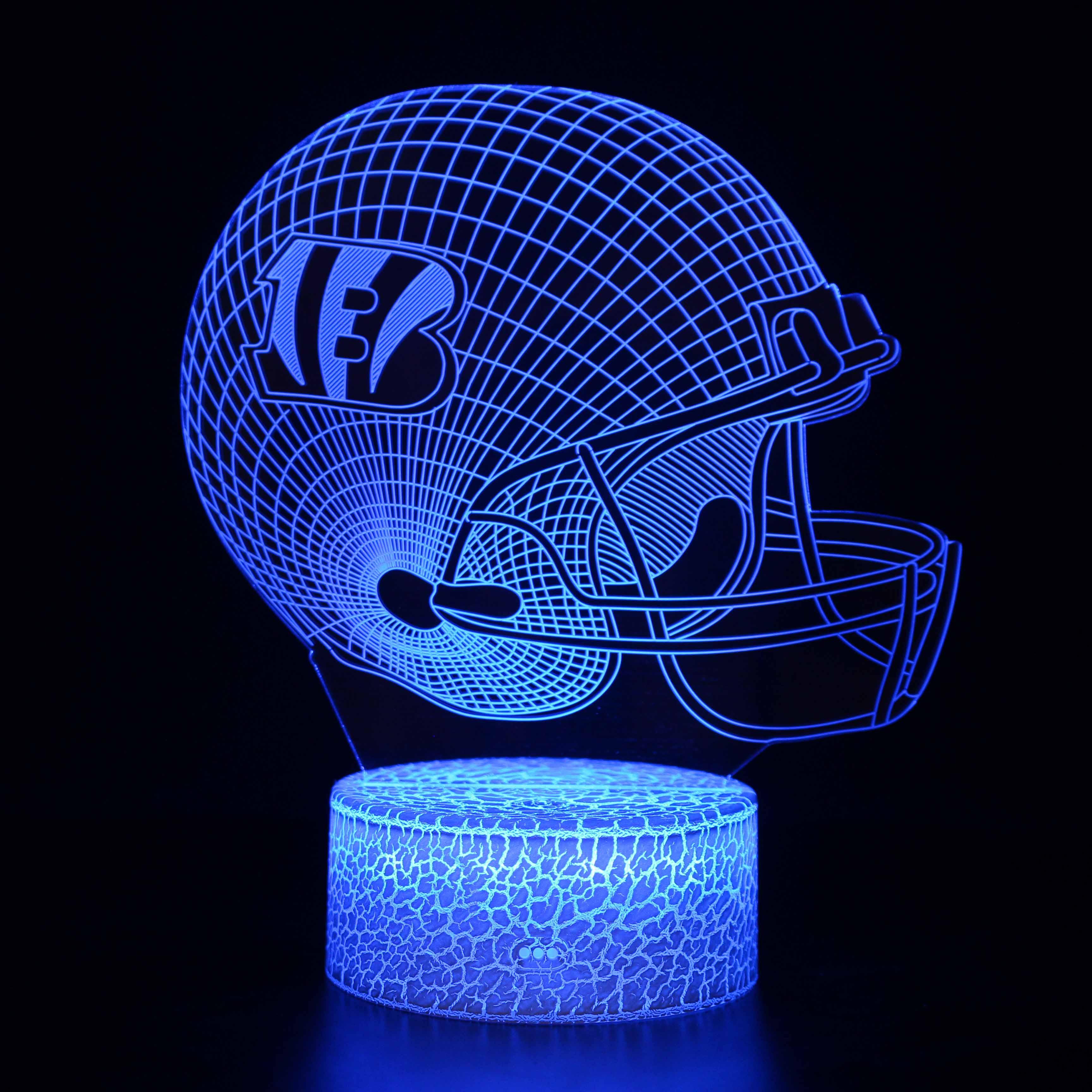 Bengals Football Helmet Lamp-3D Optical Lamp