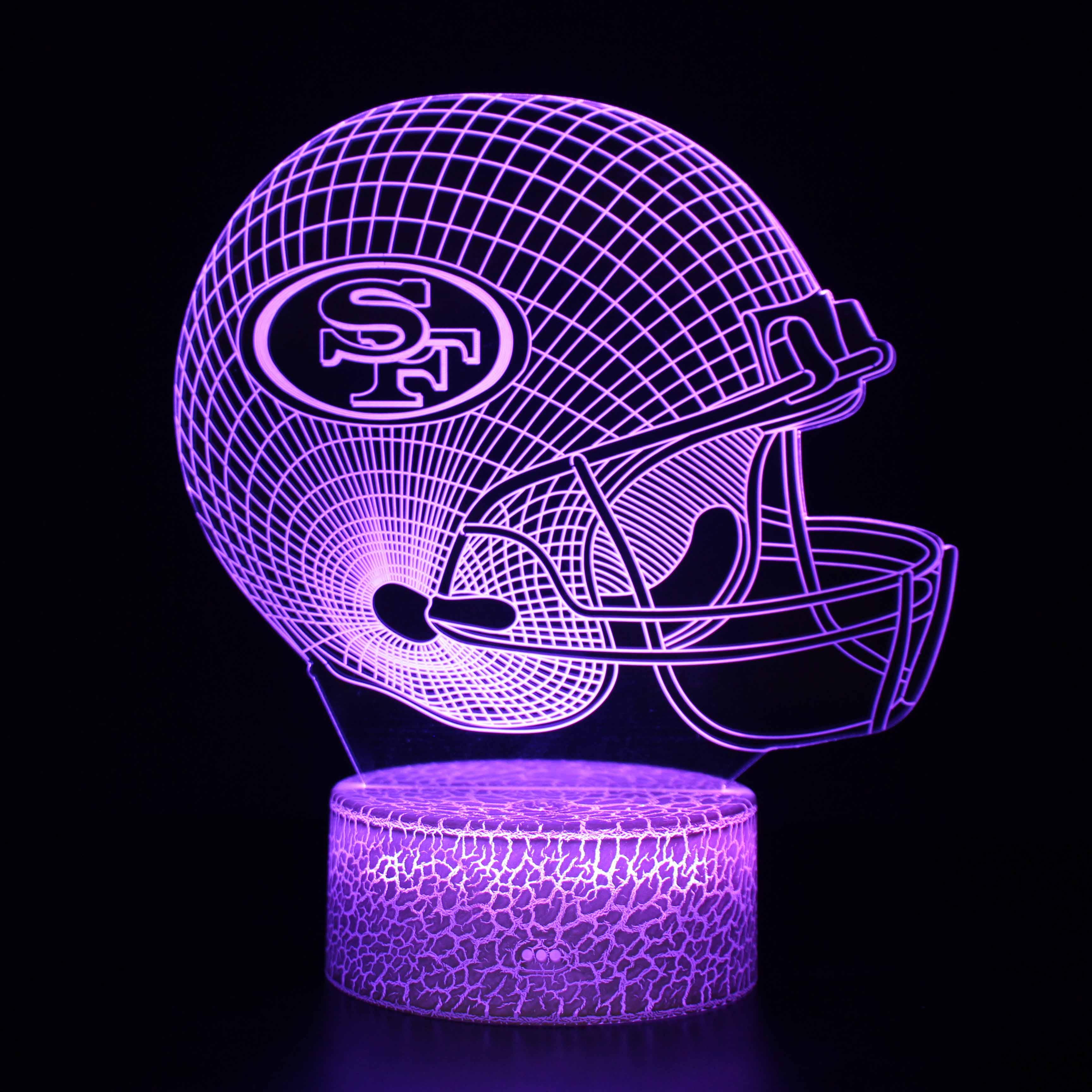 49ers Football Helmet Lamp-3D Optical Lamp