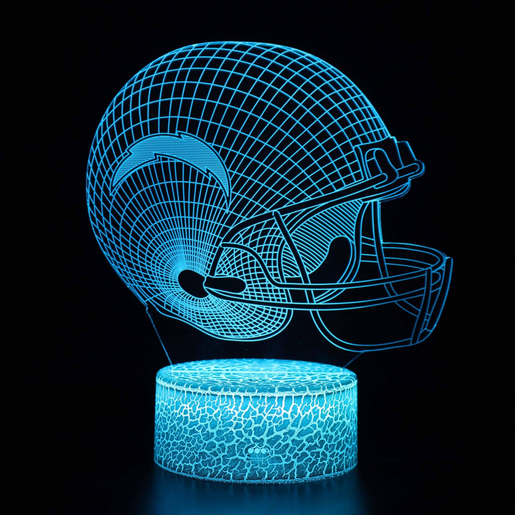 Chargers Helmet Optical Lamp-3D Optical Lamp