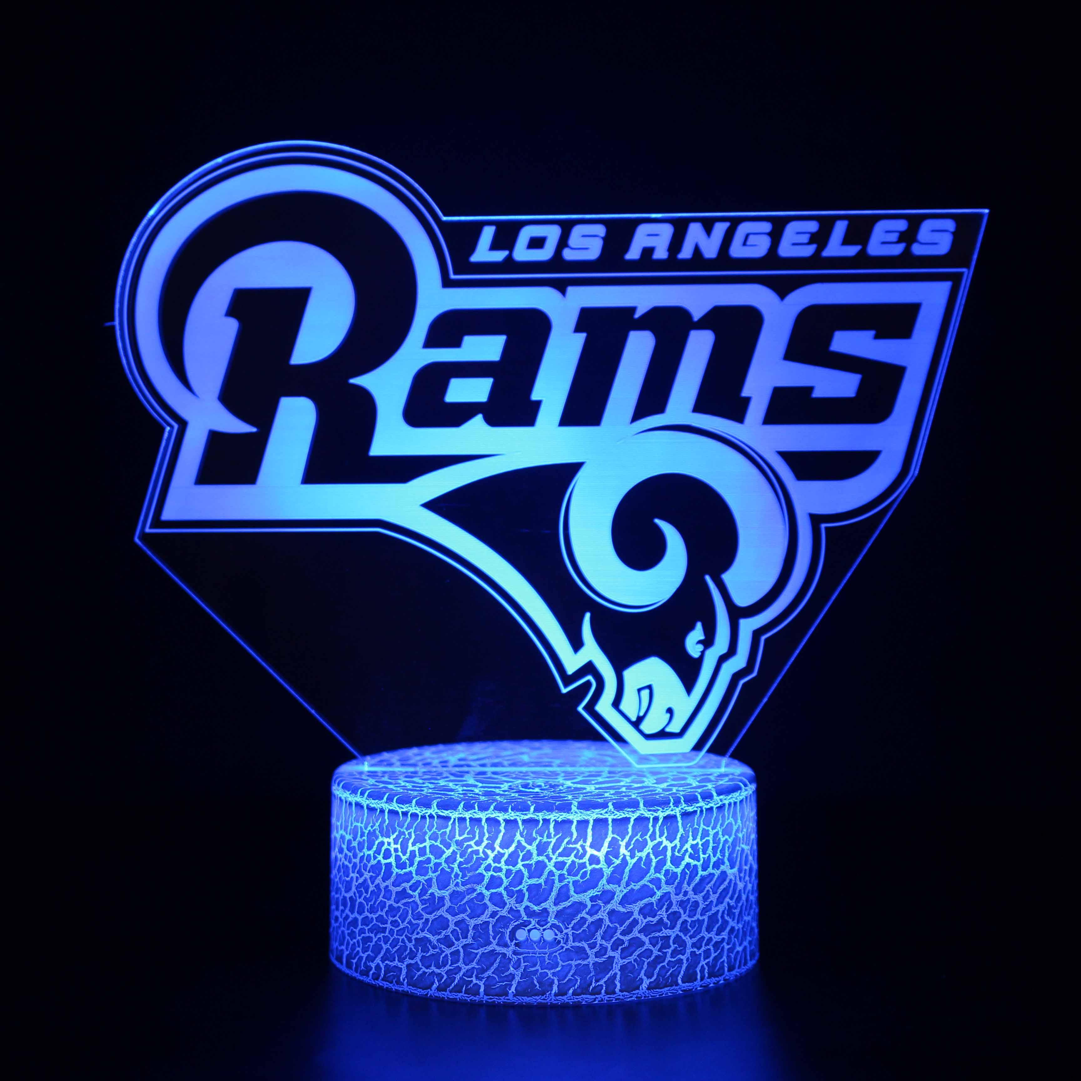 Los Angeles Rams 3D Optical Illusion Lamp - 3D Optical Lamp