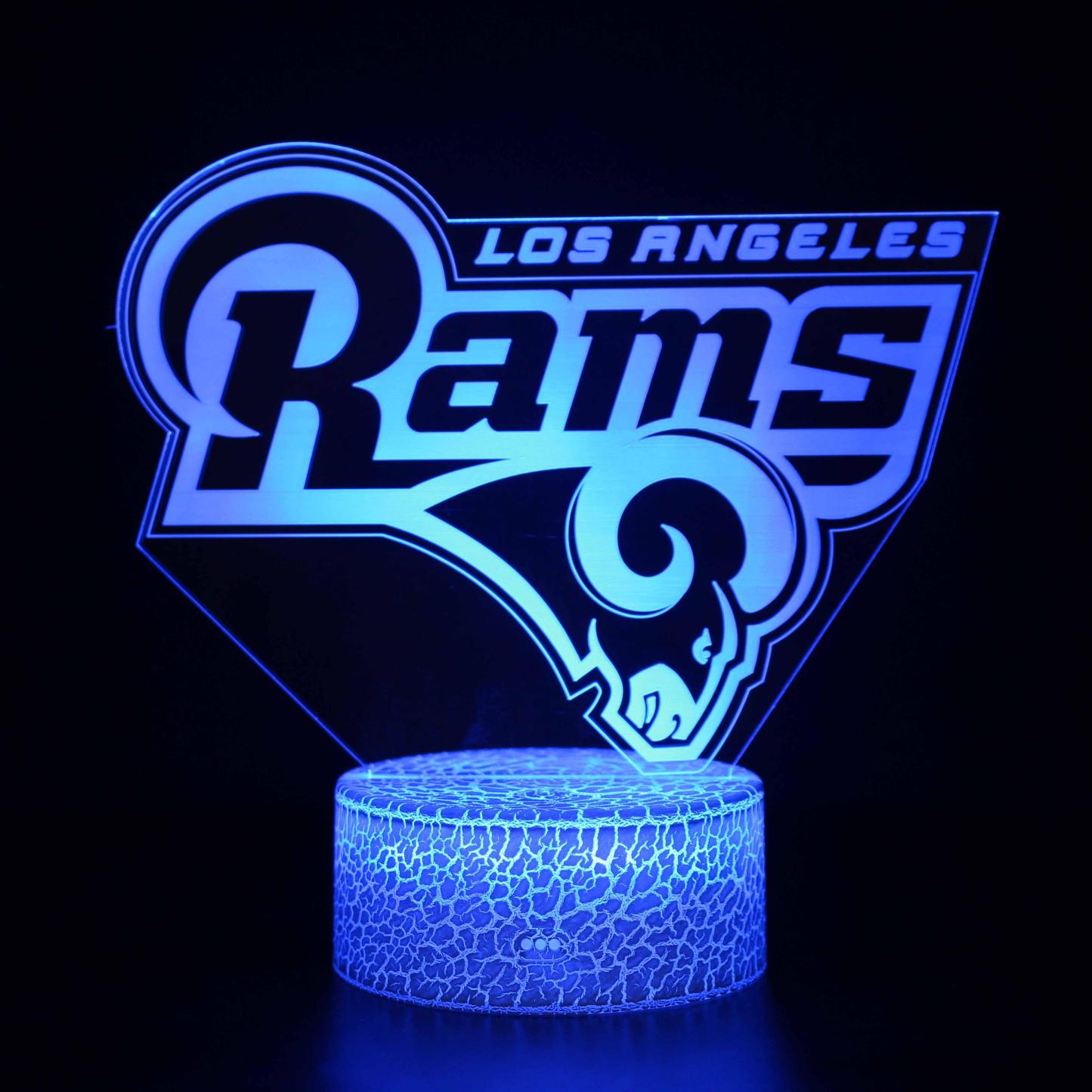 Los Angeles Rams 3D Optical Illusion Lamp - 3D Optical Lamp