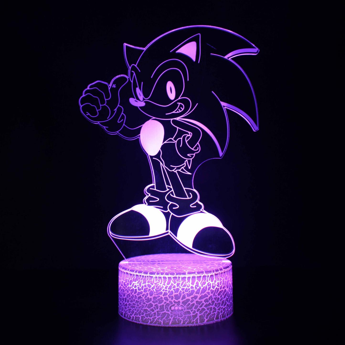 Sonic The Hedgehog 3D Optical Illusion Lamp - 3D Optical Lamp