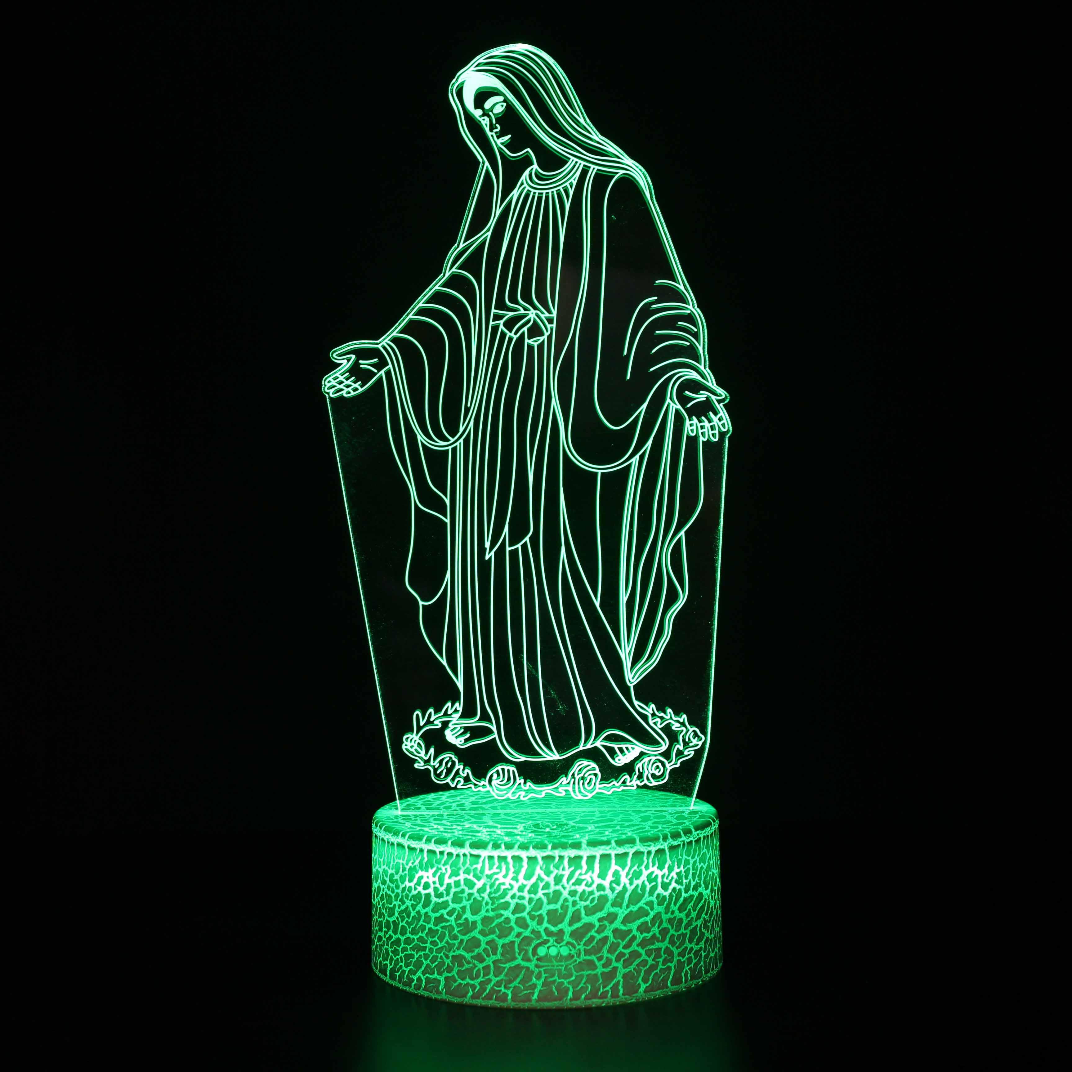 Virgin Mary 3D Optical Illusion Lamp-3D Optical Lamp