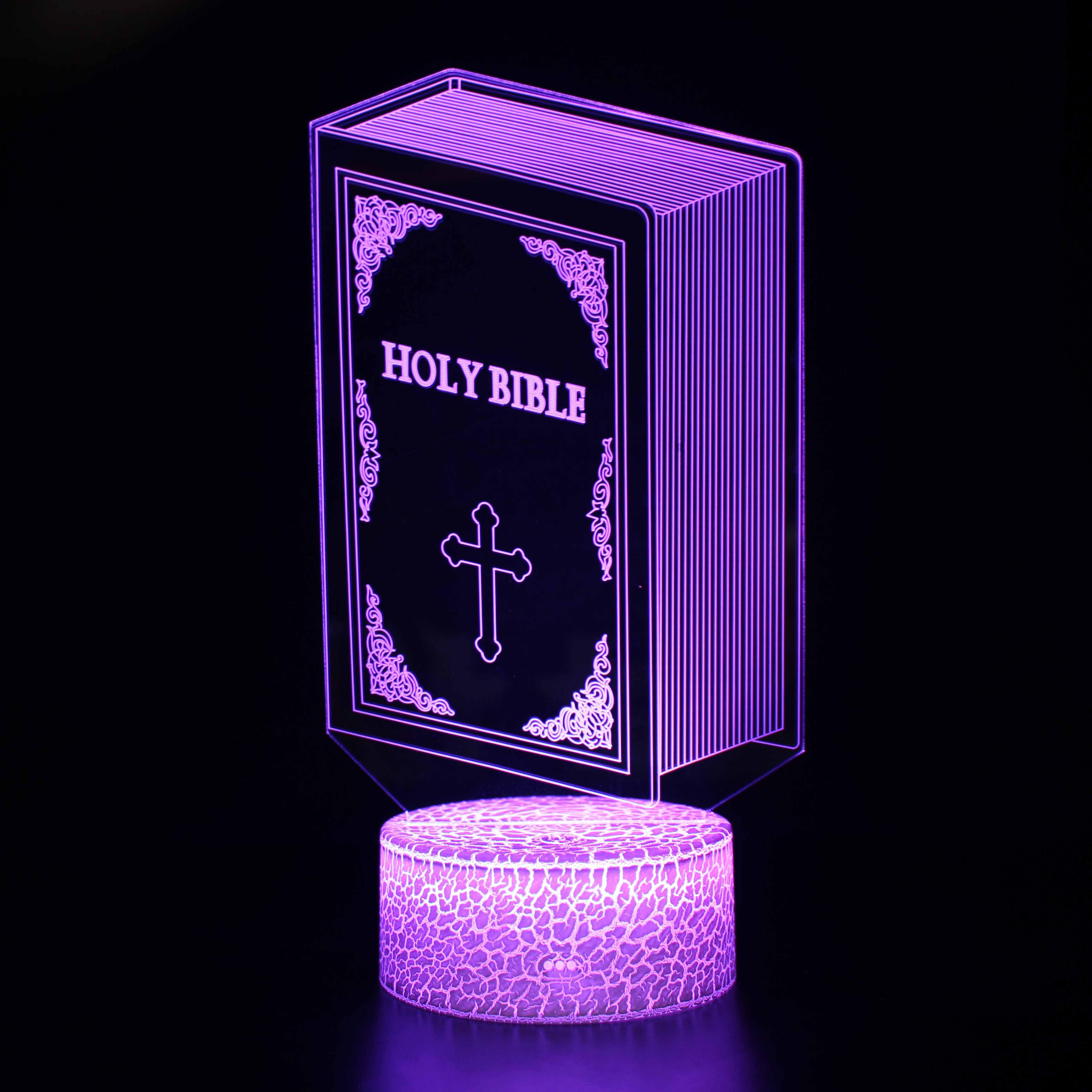 Holy Bible 3D Optical Illusion Lamp-3D Optical Lamp