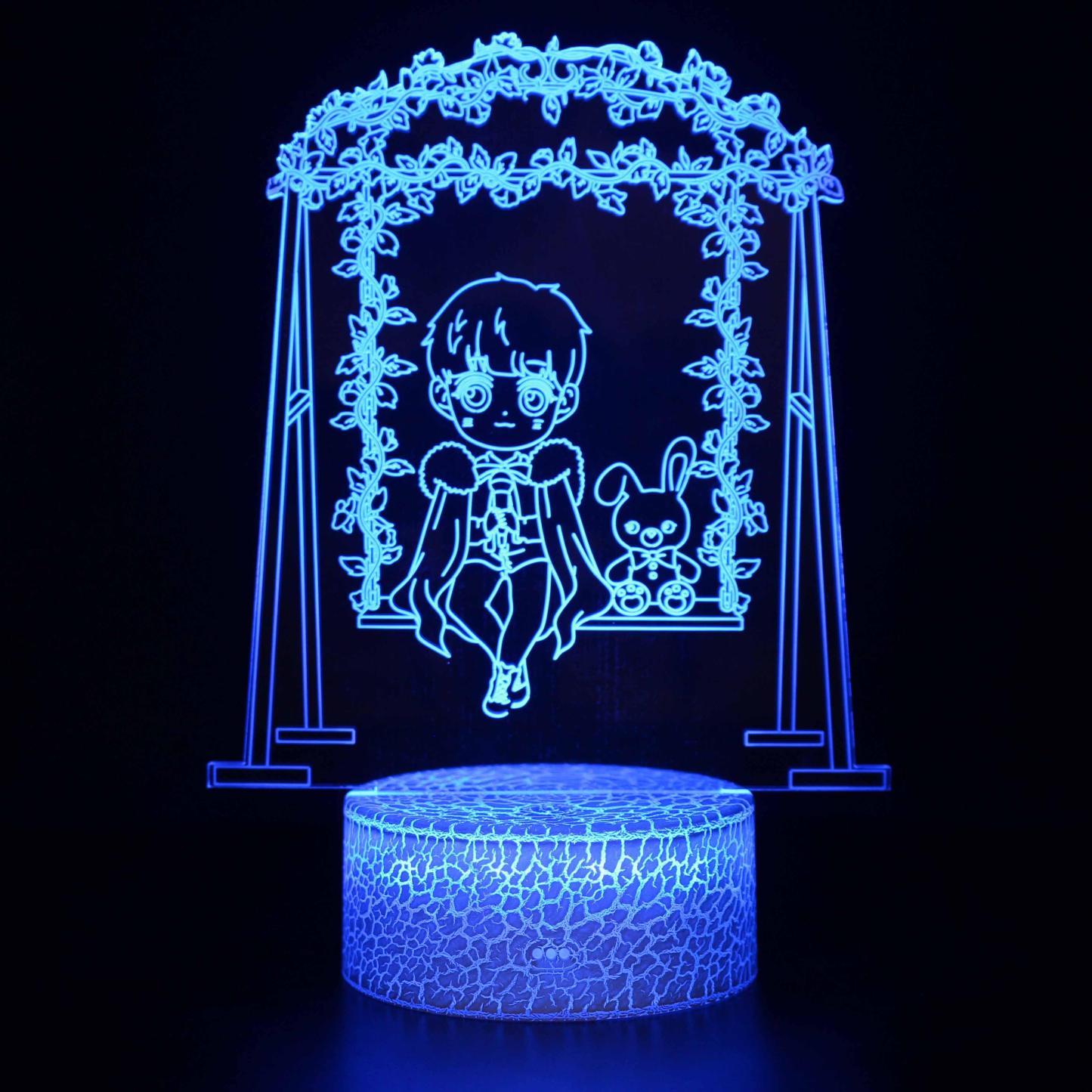 Valentine's Day 3D Optical Illusion Lamp - 3D Optical Lamp