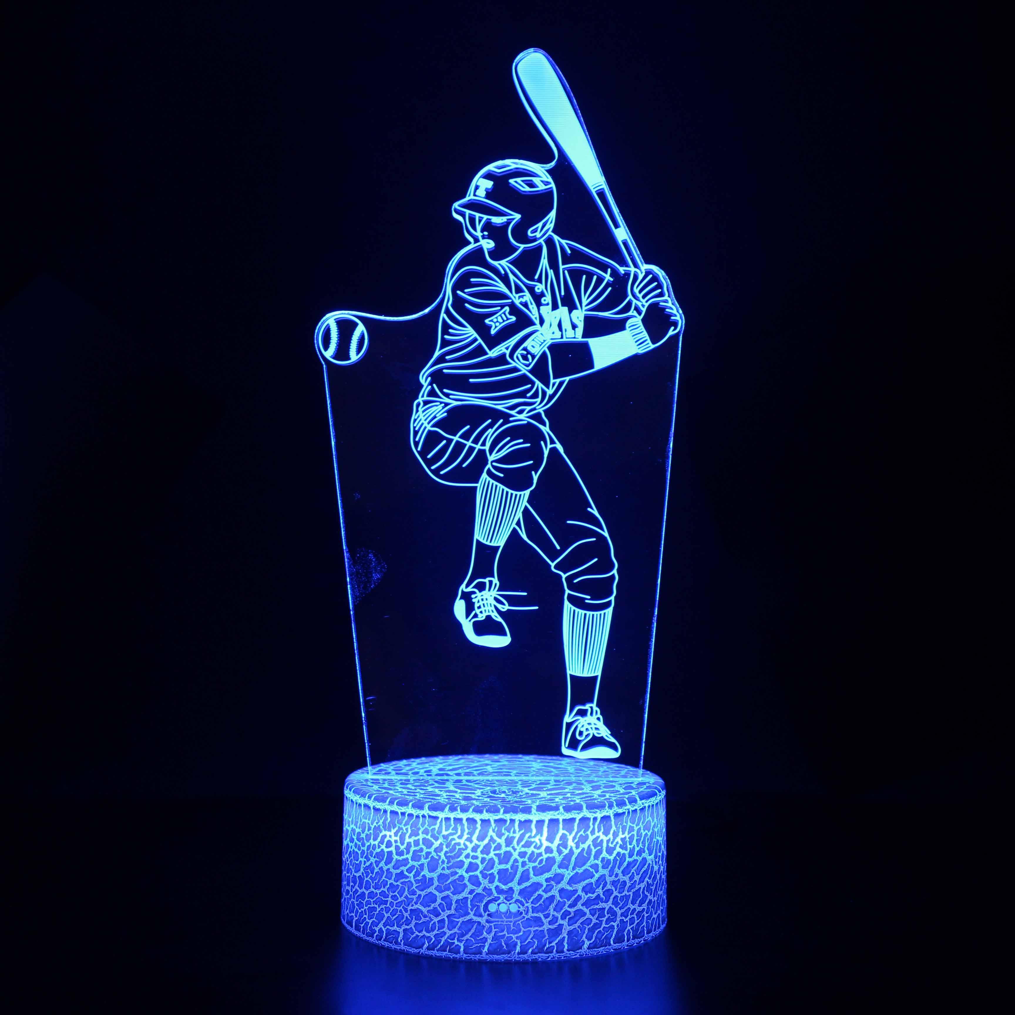 Baseball Swing LED Lamp-3D Optical Lamp