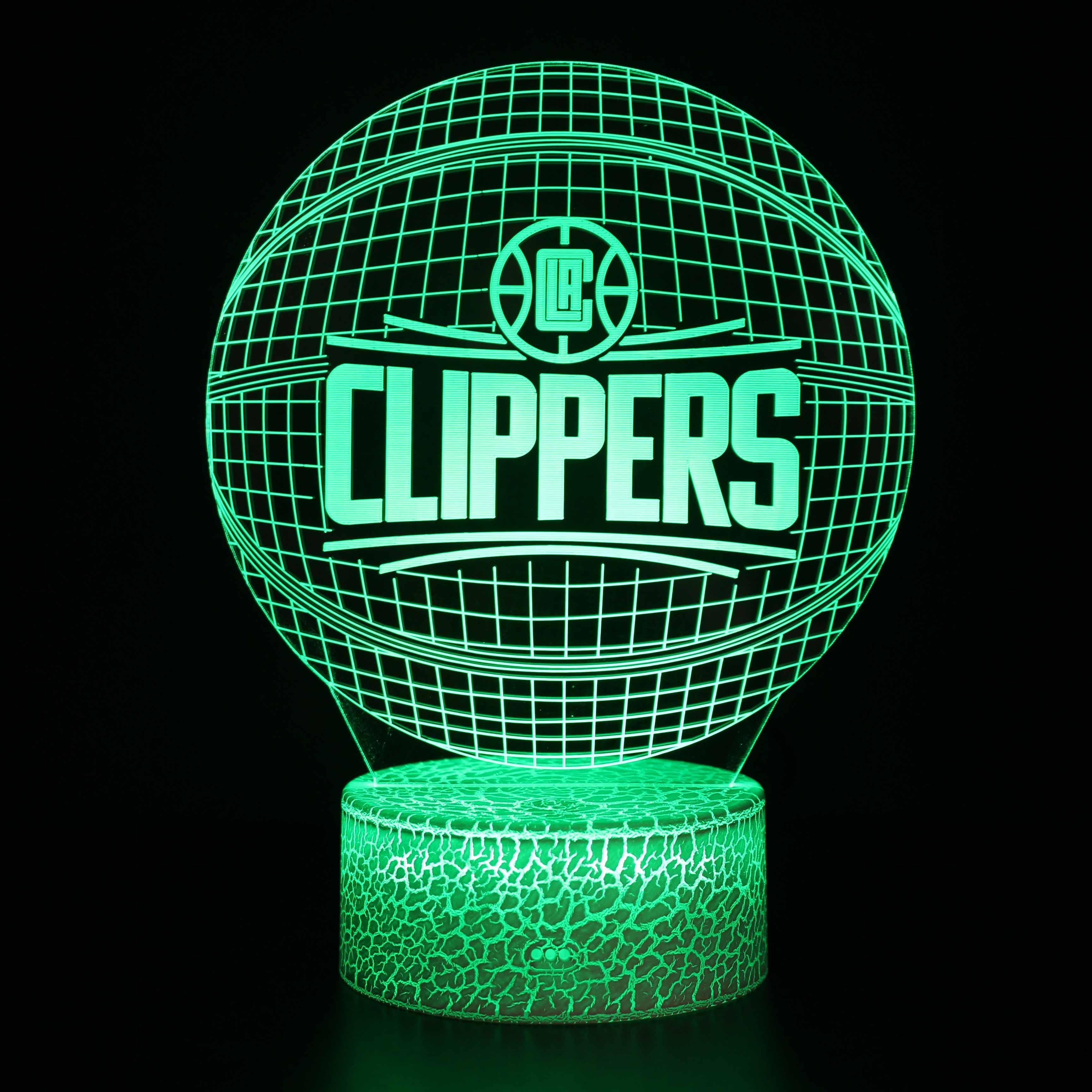 Los Angeles Clippers Basketball 3D Optical Illusion Lamp - 3D Optical Lamp