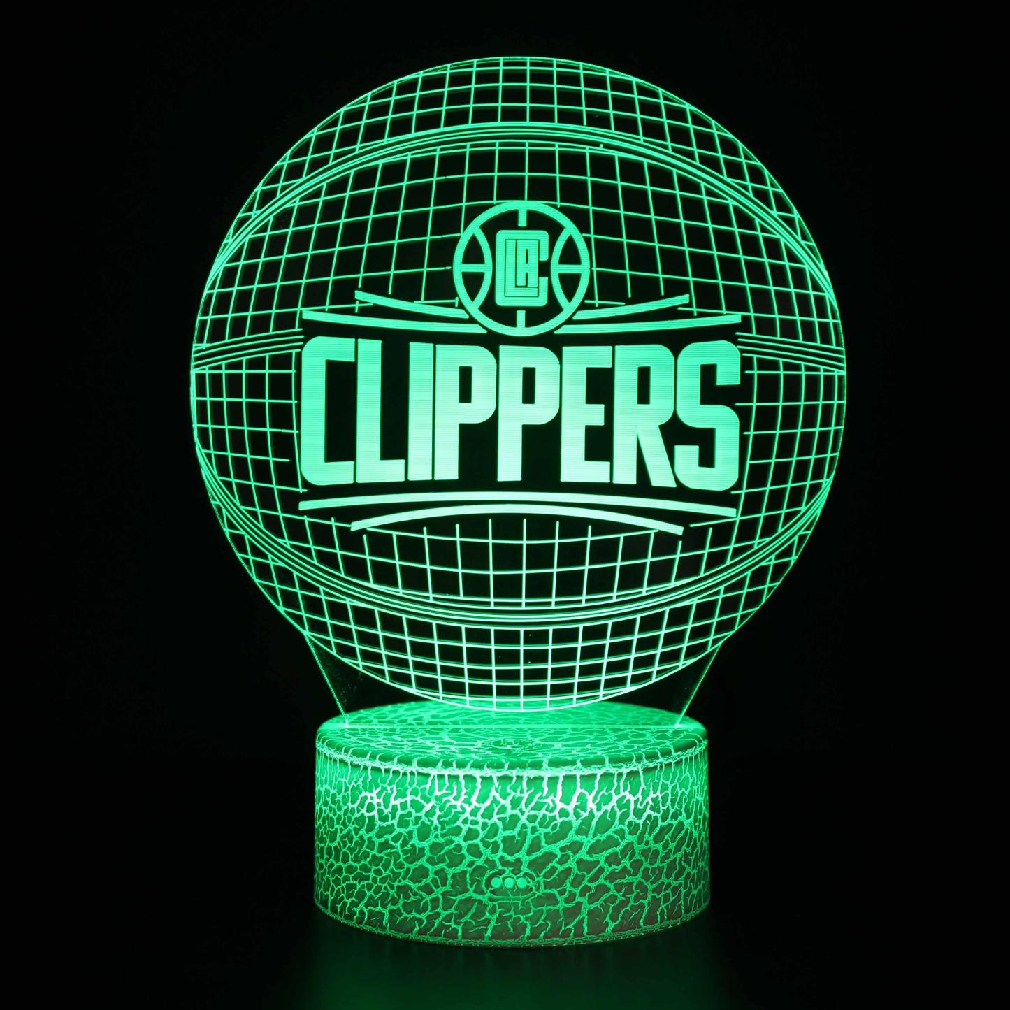Los Angeles Clippers Basketball 3D Optical Illusion Lamp - 3D Optical Lamp