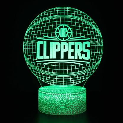 Los Angeles Clippers Basketball 3D Optical Illusion Lamp - 3D Optical Lamp
