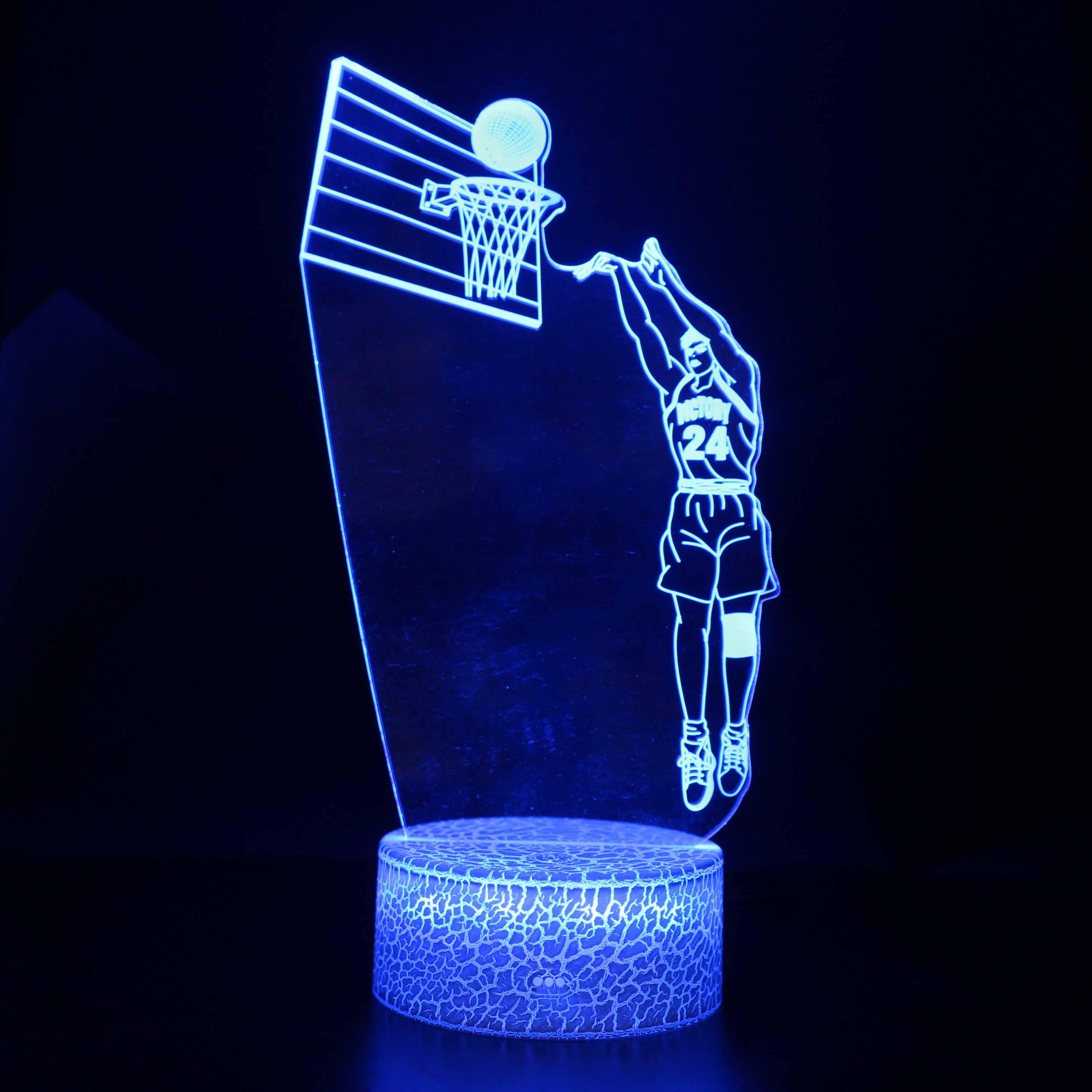 Basketball Player 3D Optical Illusion Lamp-3D Optical Lamp