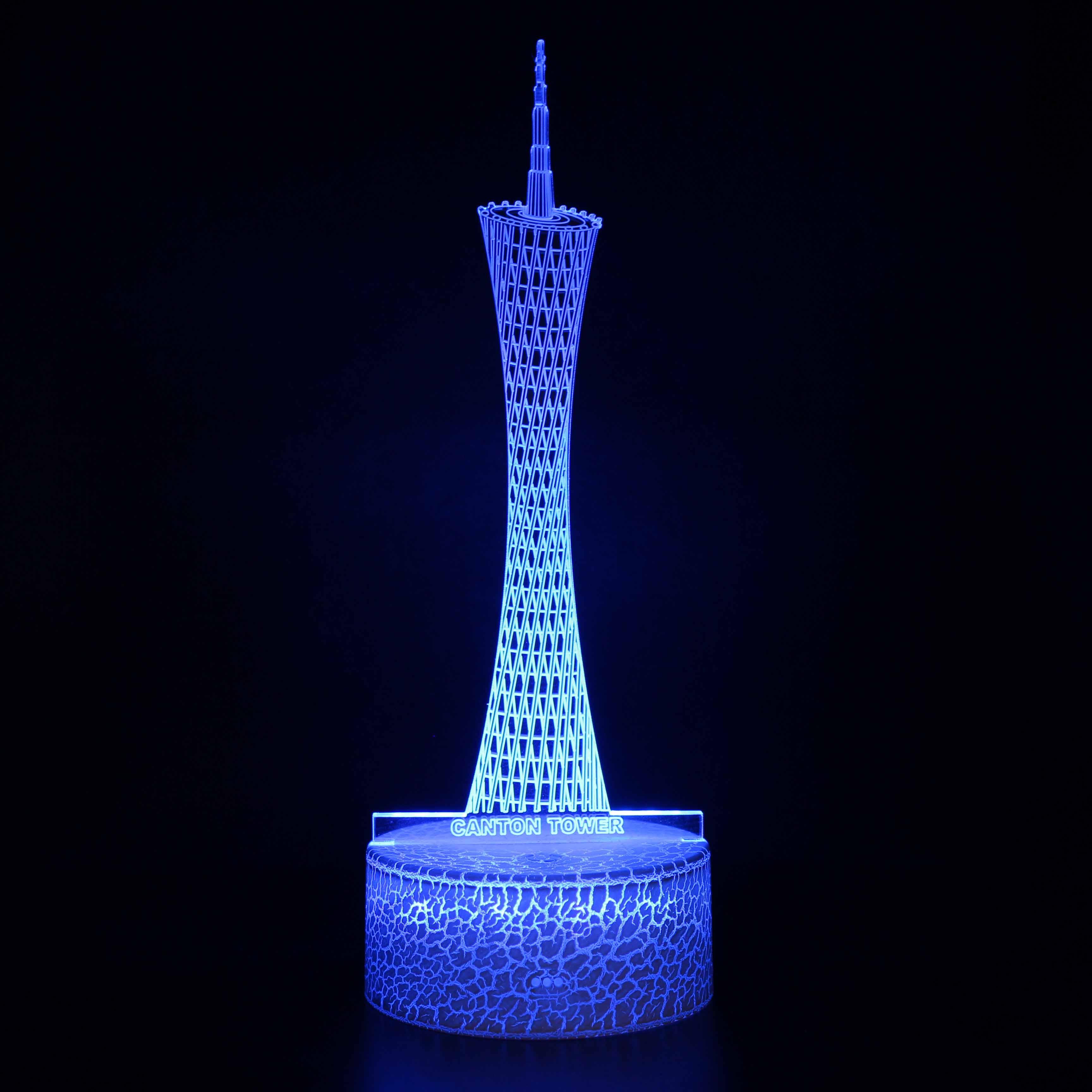 Famous Pointed Building 3D Optical Illusion Lamp - 3D Optical Lamp