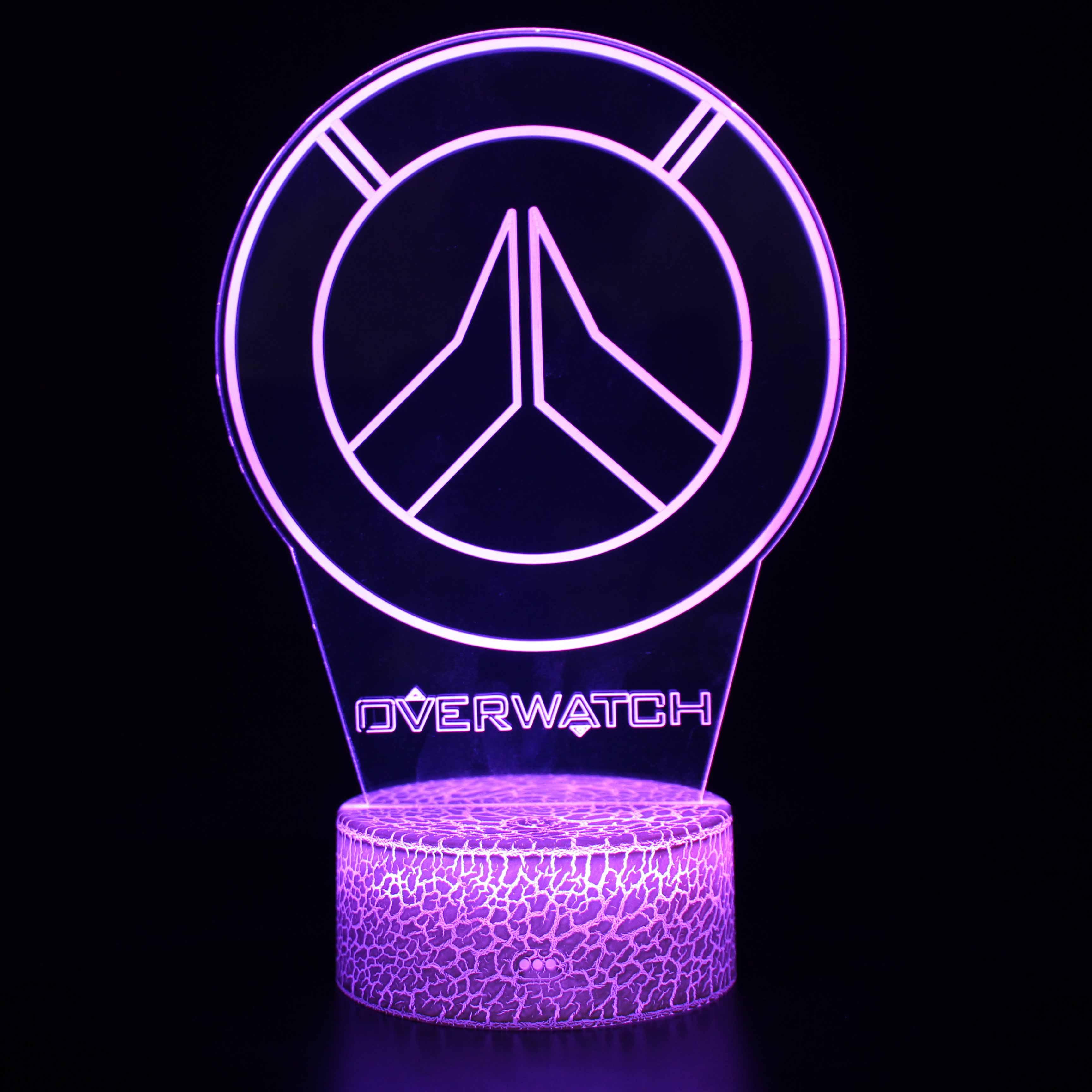 Overwatch Logo 3D Optical Illusion Lamp - 3D Optical Lamp