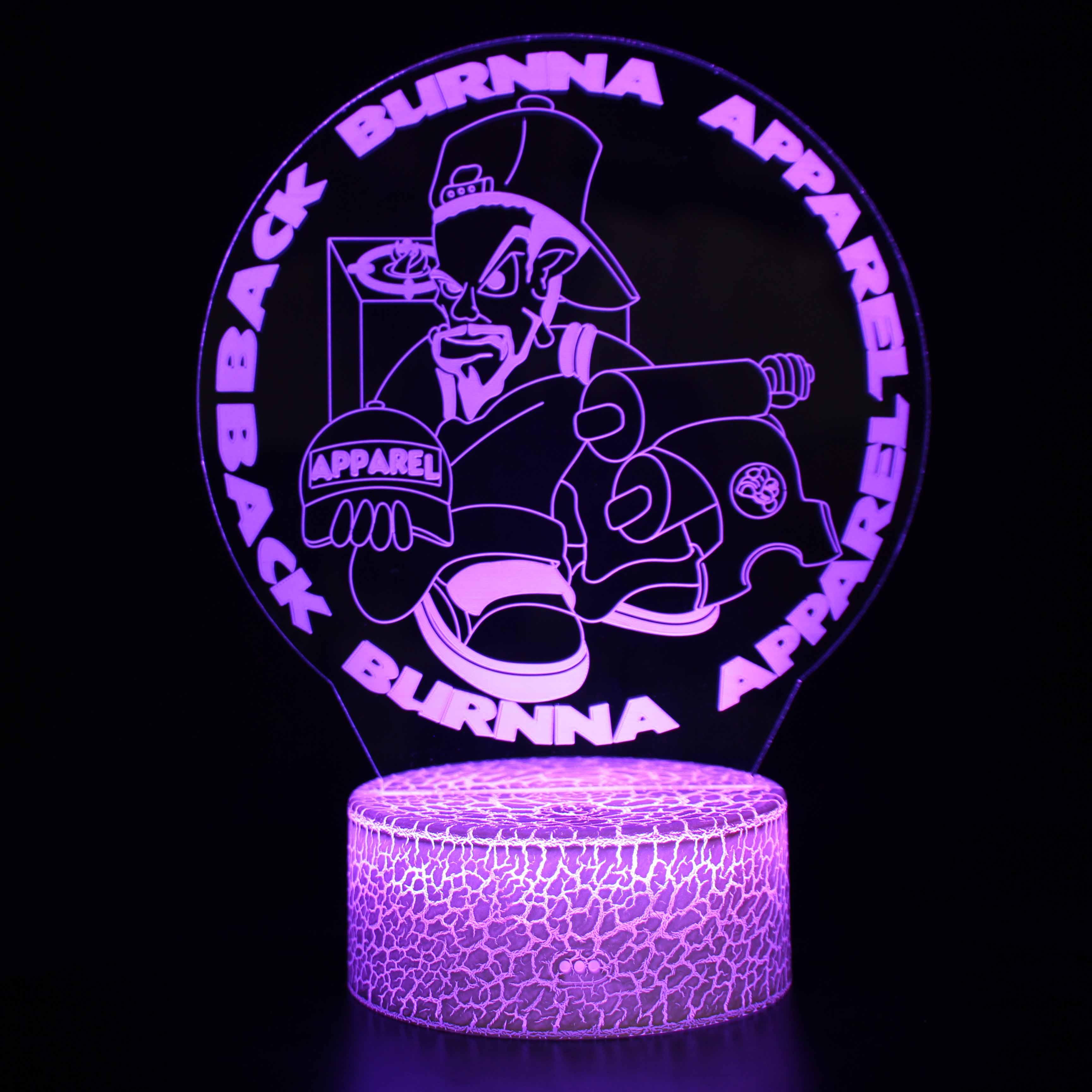 Burnna Cartoon Illusion Lamp and vivid multicolor LED light projection-3D Optical Lamp
