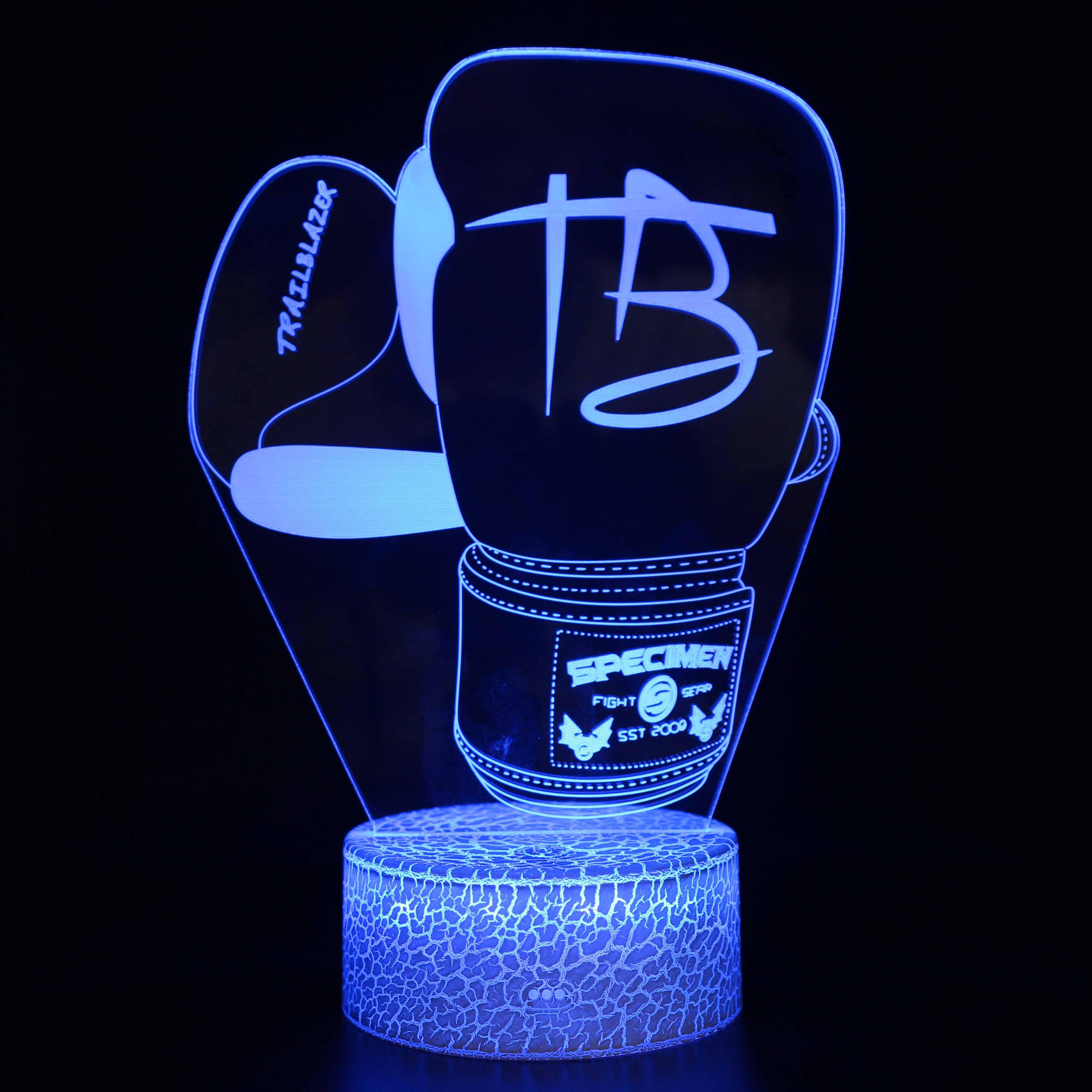 Boxing Gloves 3D Optical Illusion Lamp - 3D Optical Lamp