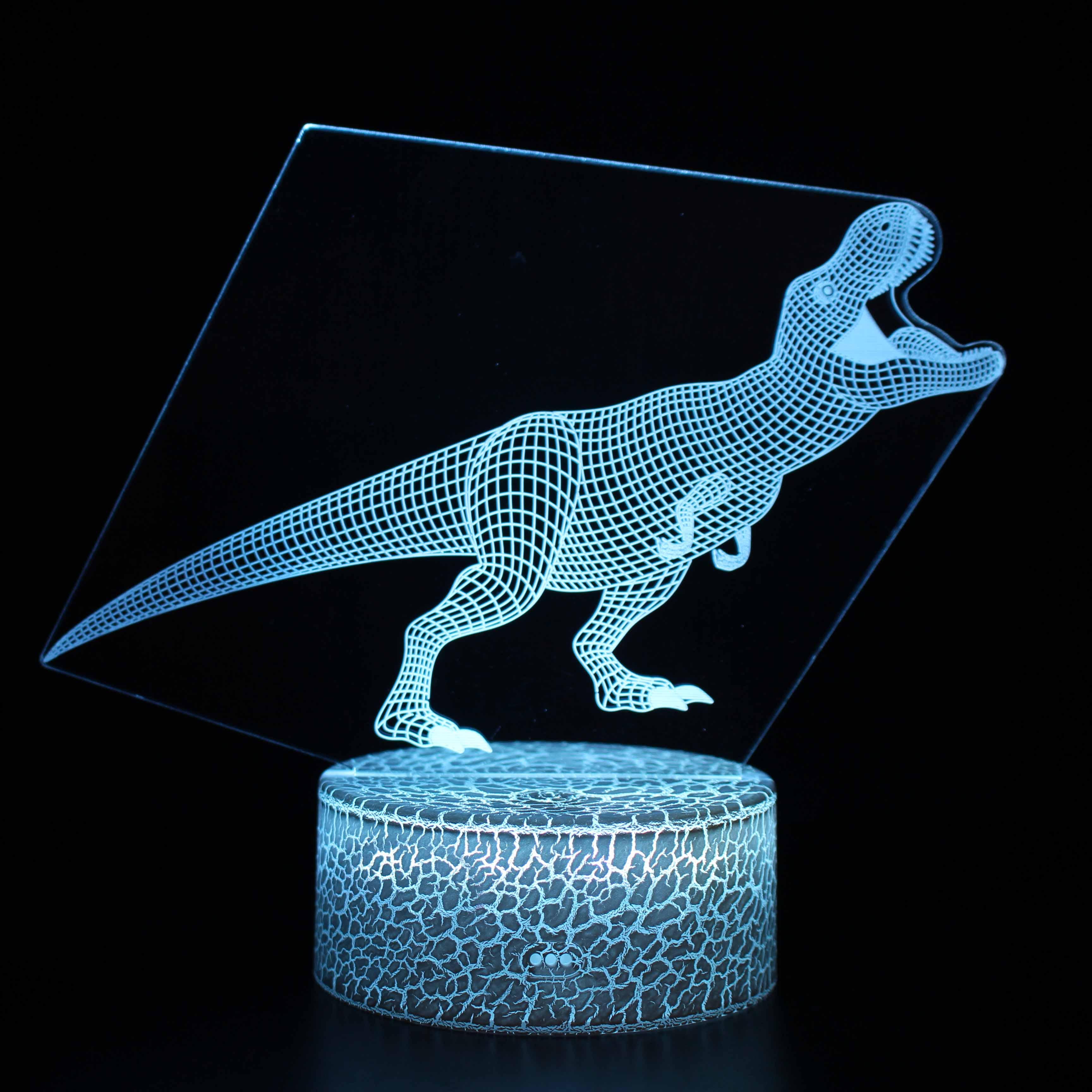 Realistic Screeching Dinosaur 3D Optical Illusion Lamp-3D Optical Lamp