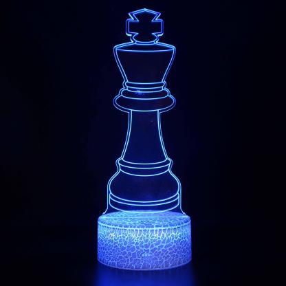 King Chess Piece 3D Optical Illusion Lamp-3D Optical Lamp
