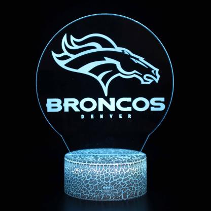 Denver Broncos 3D Optical Illusion Lamp - 3D Optical Lamp