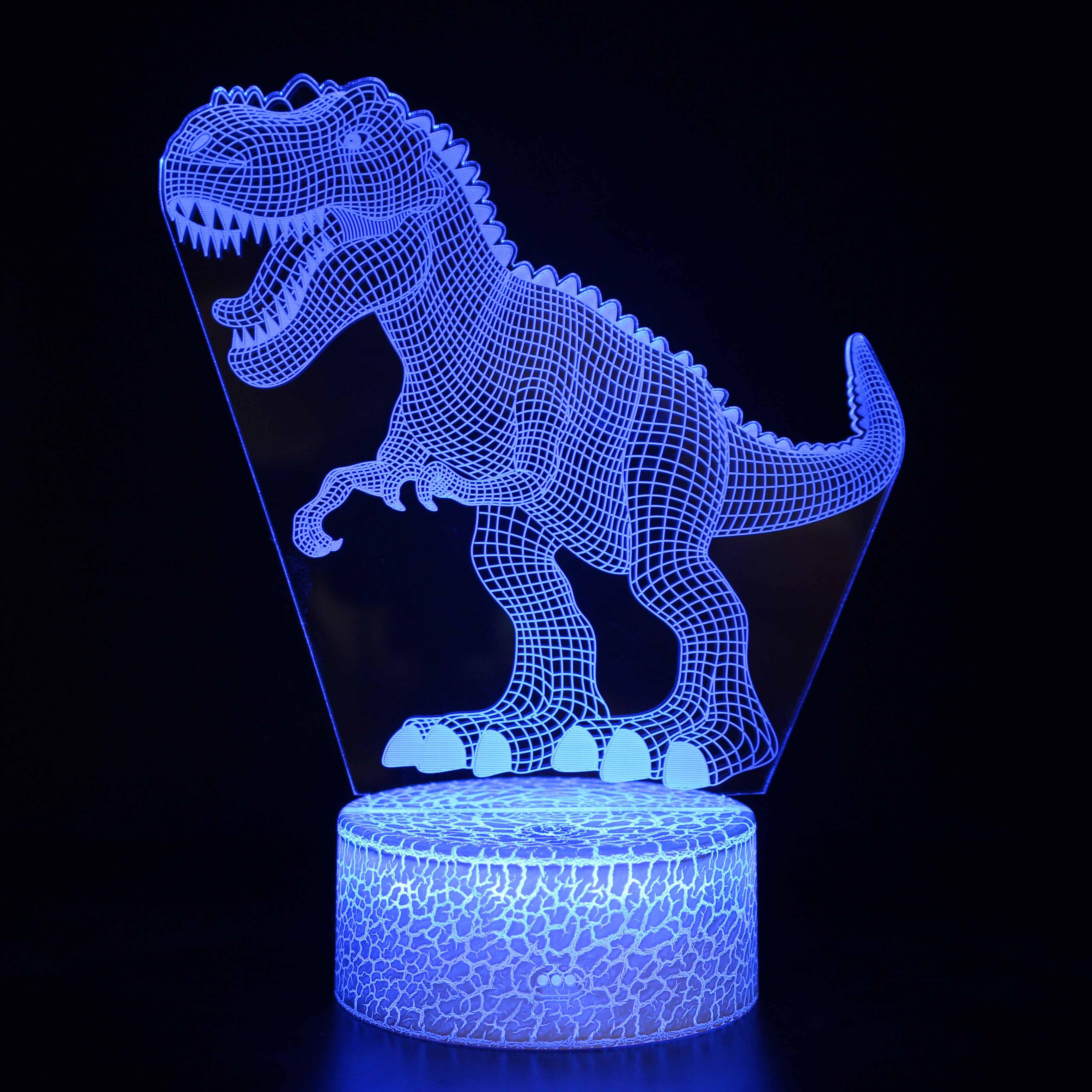 Realistic T-Rex Dinosaur 3D Optical Illusion Lamp-3D Optical Lamp