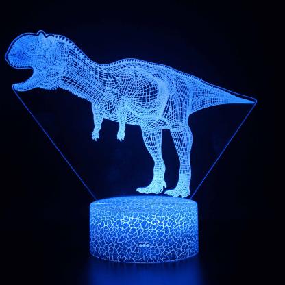 Realistic Screeching T-Rex Dinosaur 3D Optical Illusion Lamp - 3D Optical Lamp