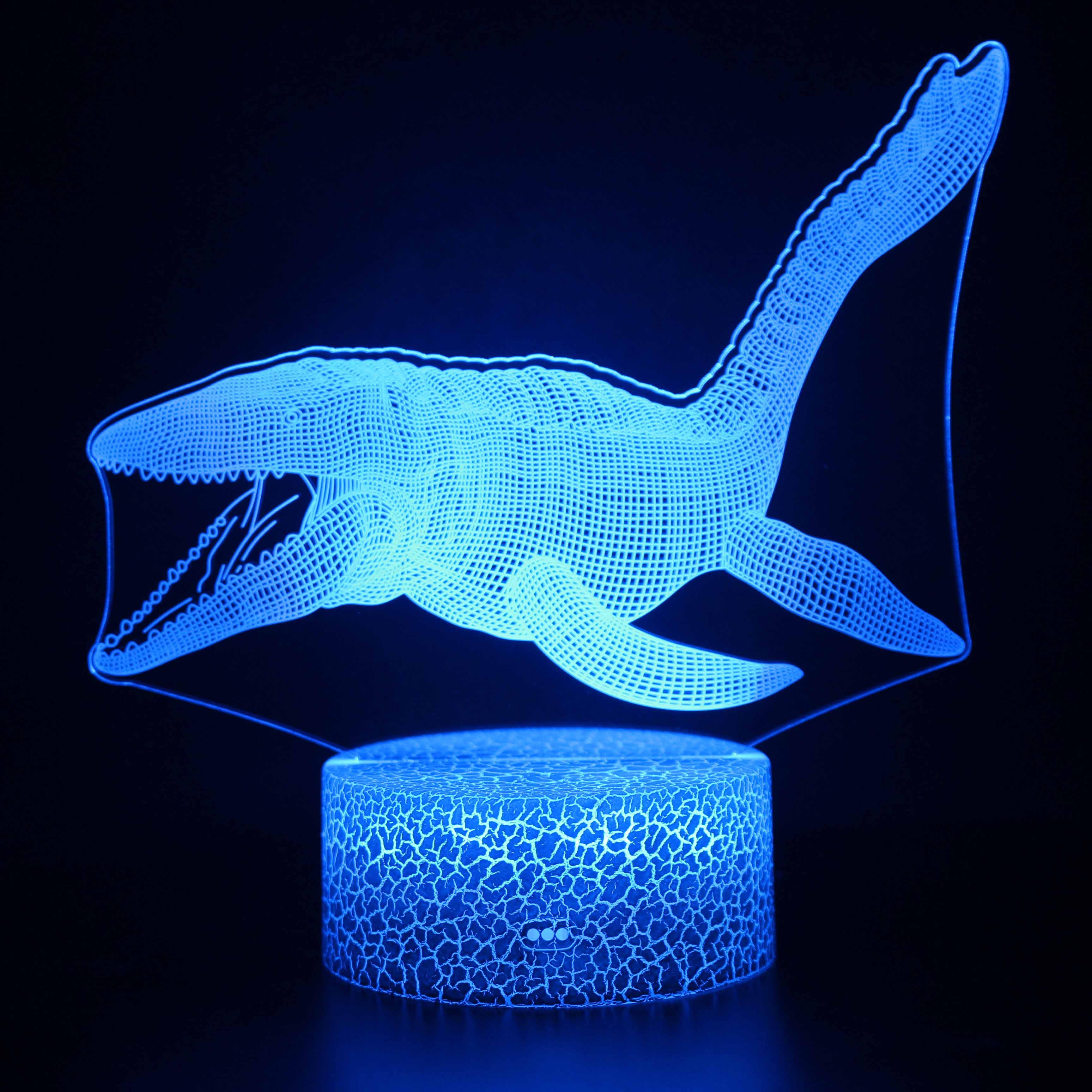 Realistic Whale Marine Life 3D Optical Illusion Lamp - 3D Optical Lamp